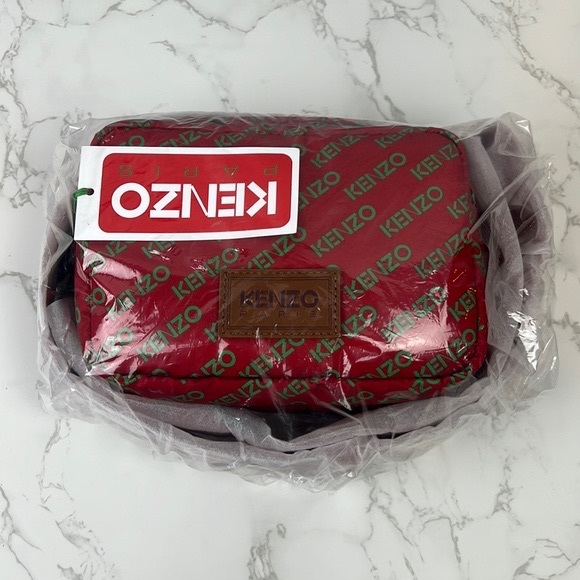 KENZO Logo Print Crossbody Red - Picture 15 of 16